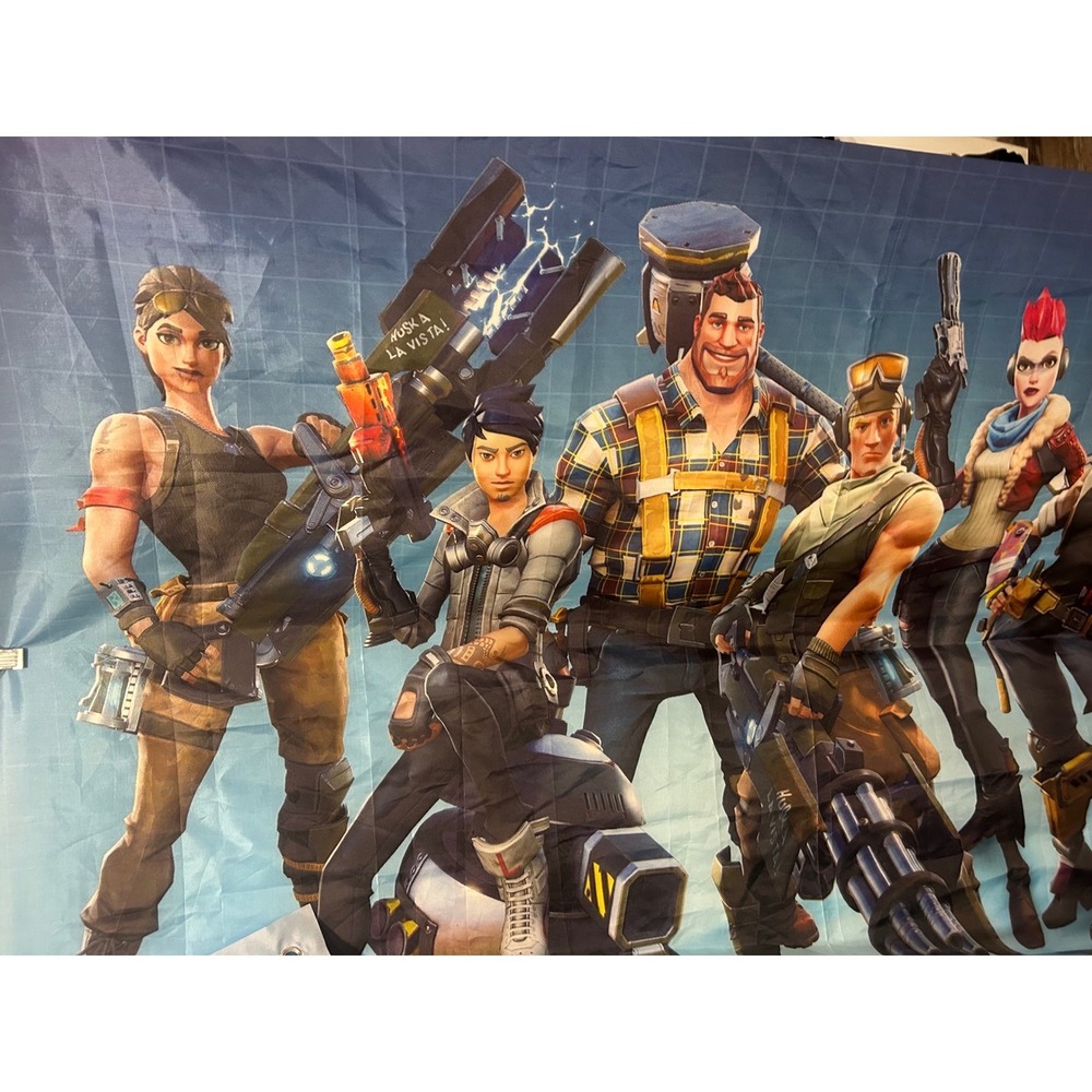 Fortnite Save the World Character Fabric Banner Wall Hanging Gaming Decor